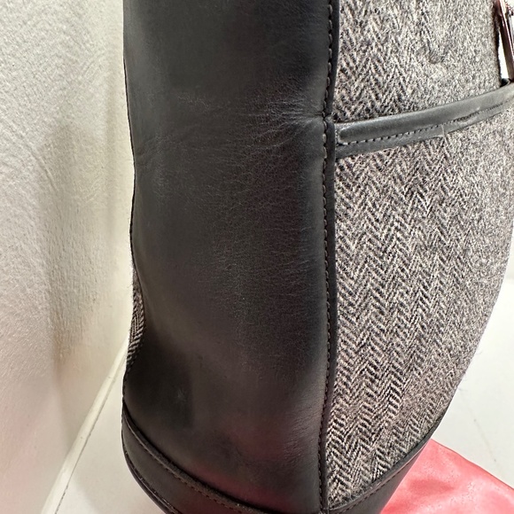 Vintage Coach Black Bleecker Tweed Satchel Style Number 6126 circa 1999 - Picture 6 of 9